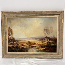 EARLY 20th CENTURY MUSEUM QUALITY SIGNED EUROPEAN LANDSCAPE OIL ON CANVAS - EXCELLENT CONDITION!