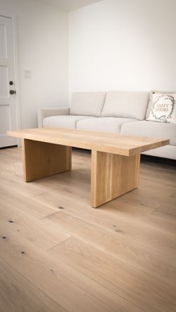 Minimalist White Oak Coffee Table
