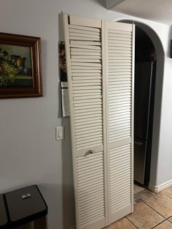 White shutter door