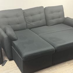 Comfy Black Couch - Moving Sale! $300 OBO