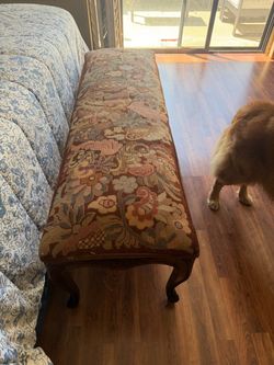 Beautiful Bench with Needlepoint Pad