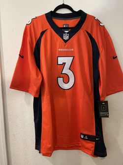 NFL (A) Denver Broncos #3 Russell Wilson Sz 2XL Nike Stitched Orange Adult Jersey(A)