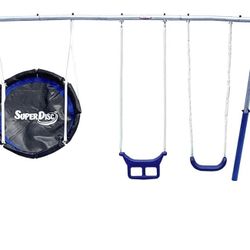 Swing And Slide Set With Metal Ground Anchor