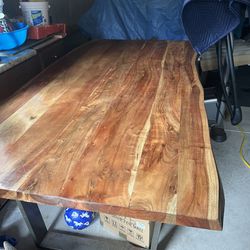 Slab Dining Table With Bench