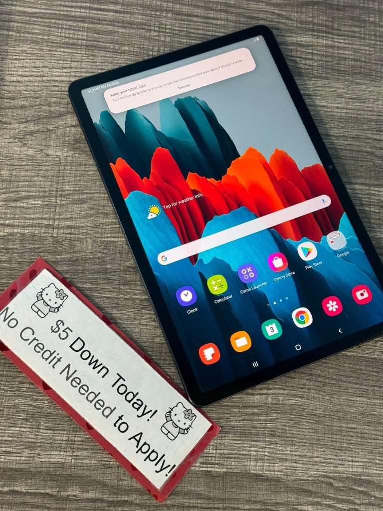 Samsung Galaxy Tab S7 5G Tablet - Pay $5 To Take It Home Today and pay the rest later.