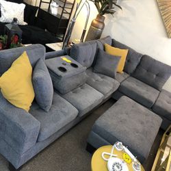 Sectional And Ottoman 