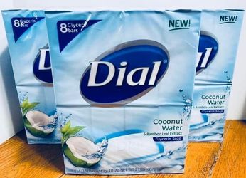 Dial Coconut Water & Bamboo Leaf Extract Glycerin Bar Soap Set