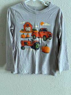 Kids Gray Fall Farm Long Sleeve Shirt