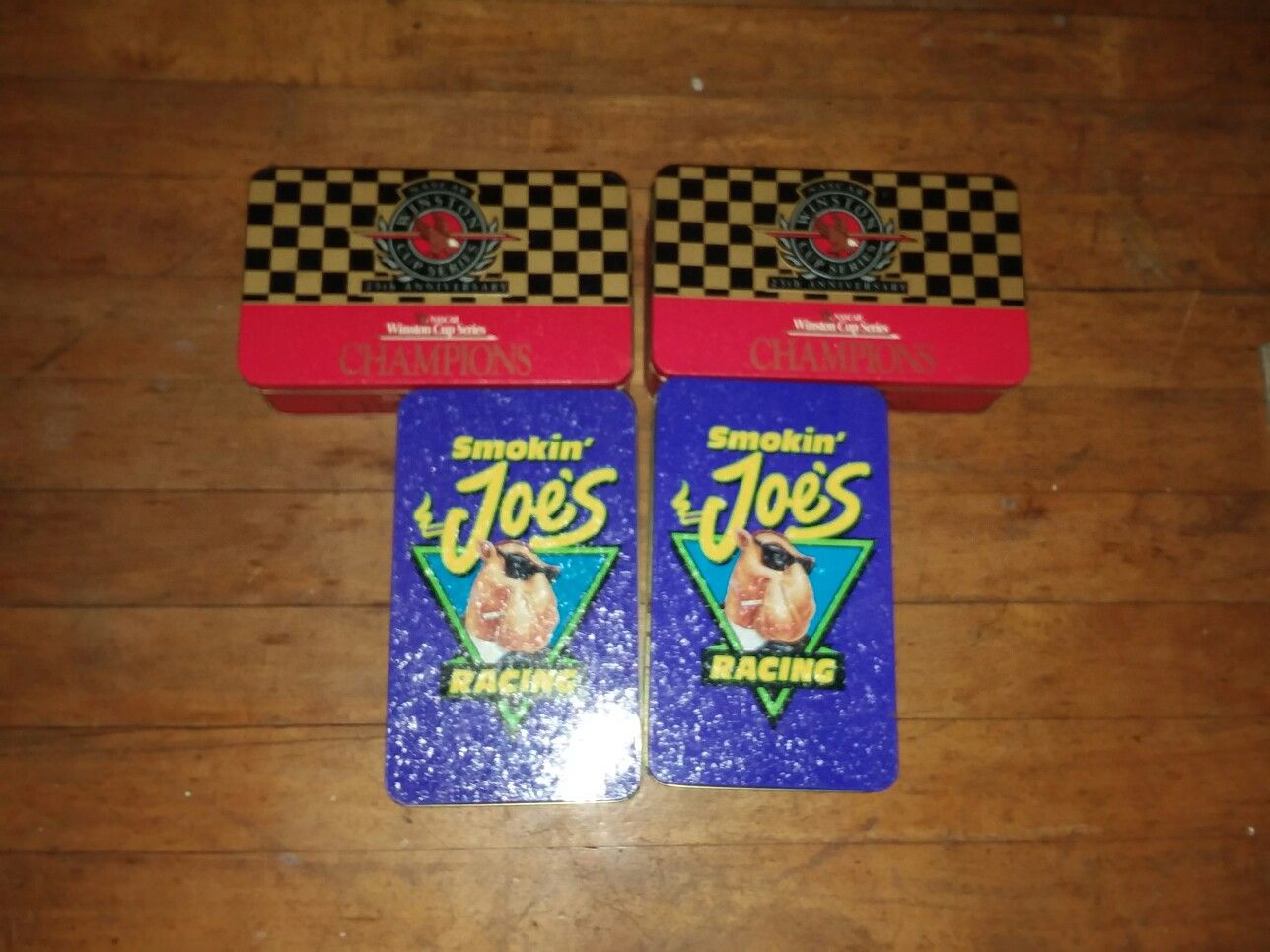 4 collectable tins with unopened matches