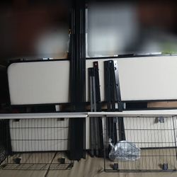 Upholstered Platform Bed King Size with Two Drawers, Heavy Duty Metal Frame. No Box Spring Needed.