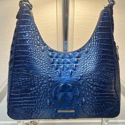 Royal Blue Brahmin saddle bag w/wallet