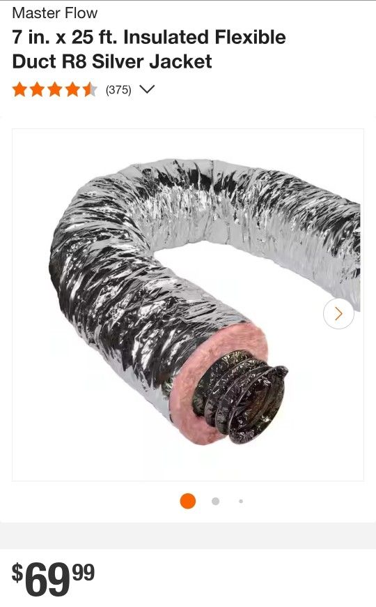 Insulated Flexible Duct. Conducto Flexible Y Aislado
