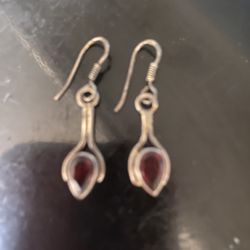 Vintage Sterling Silver Earrings, Mini Pocket Knife Keychain