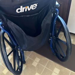 Drive Wheelchair With Seat Pad And Removable Stirrups
