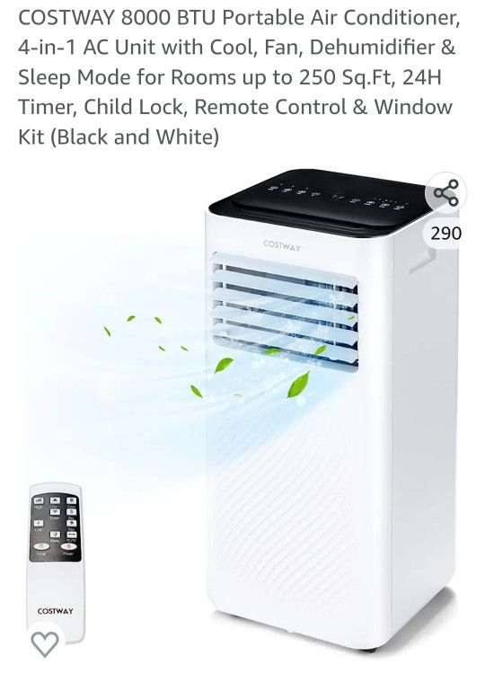 Costway 8000 BTU Portable Air Conditioner