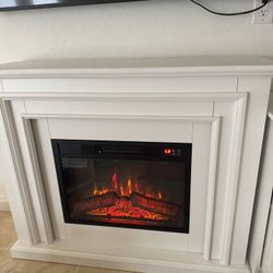 Electric Fireplace With Led Lights