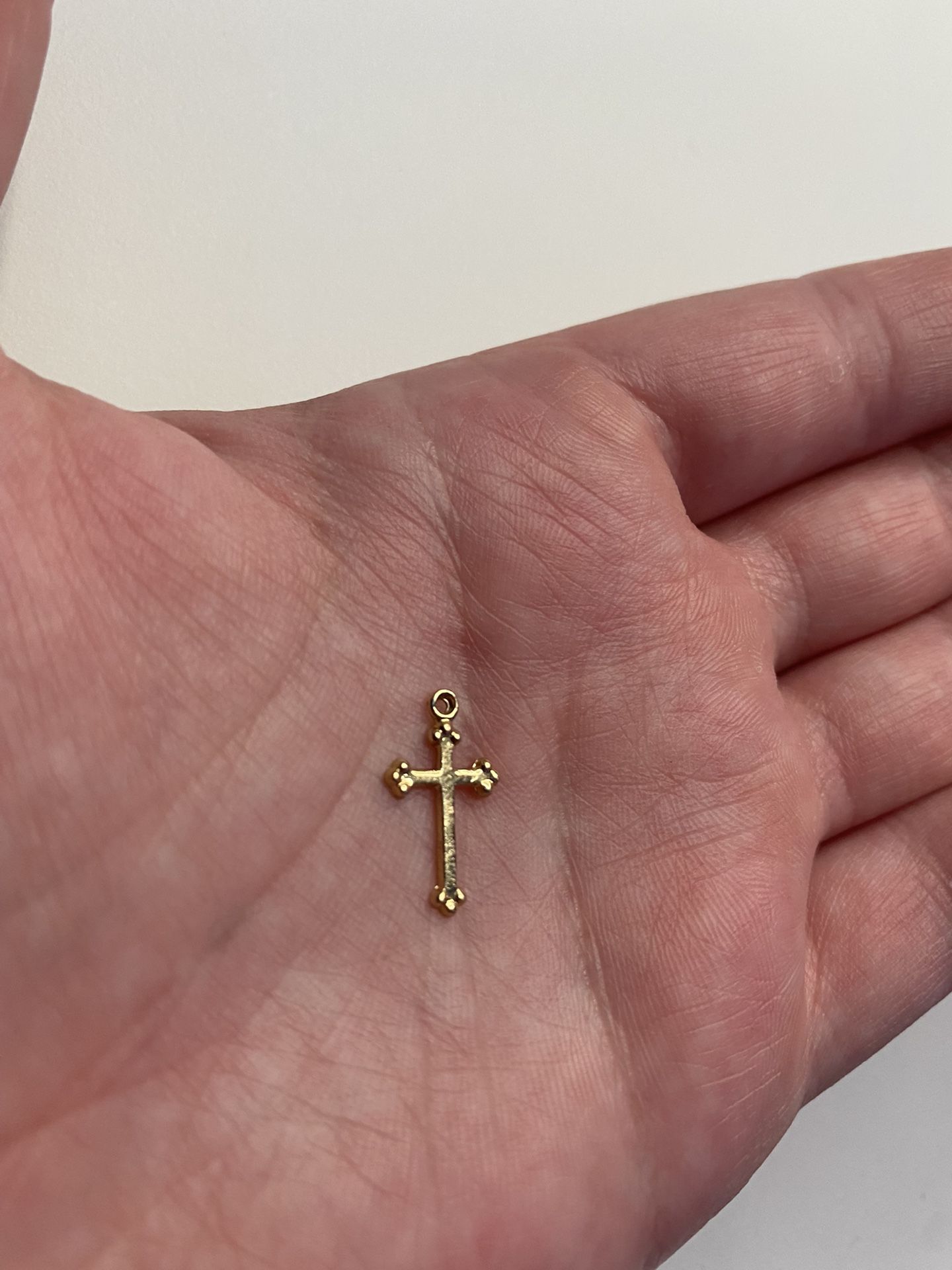 Solid Gold Plain Cross Pendant 