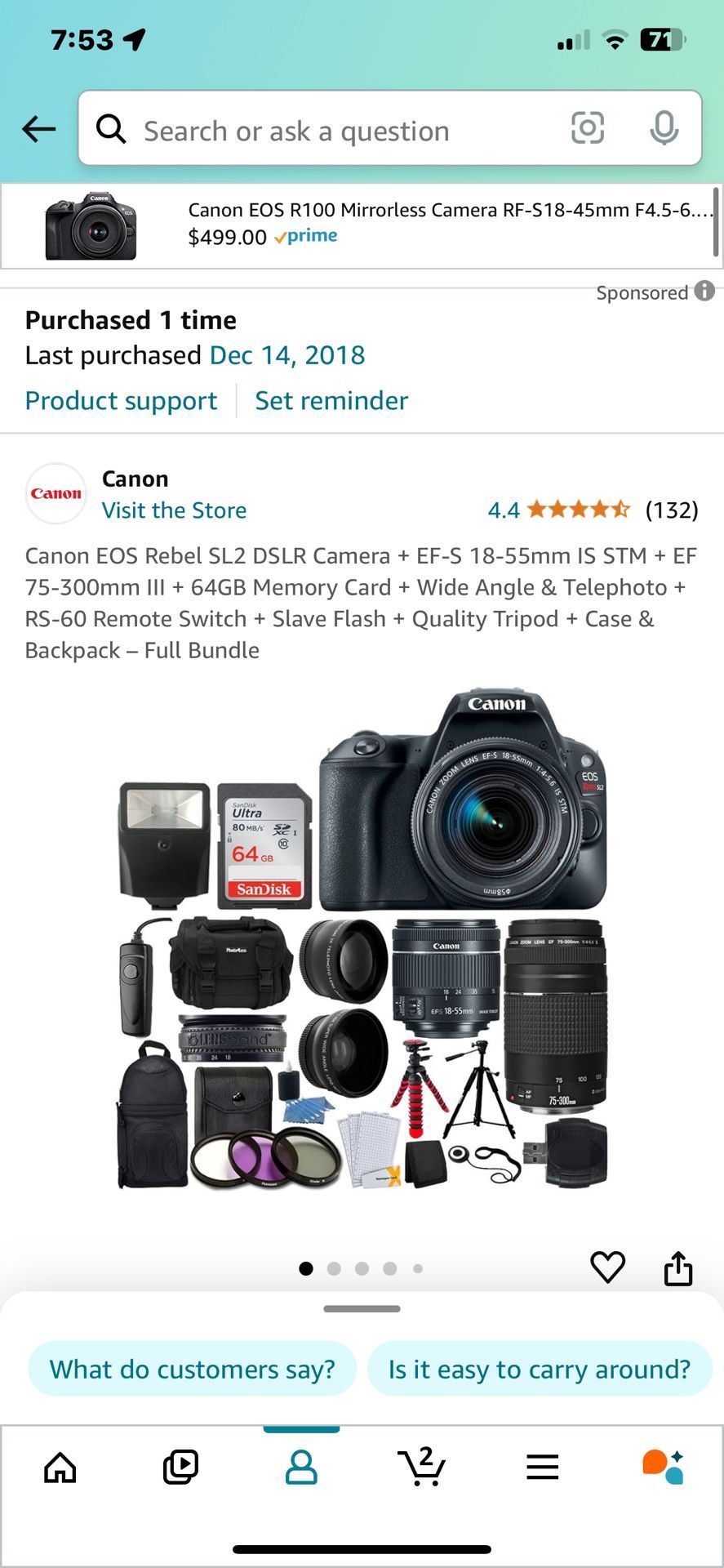 Canon SL2 Full Setup Bundle