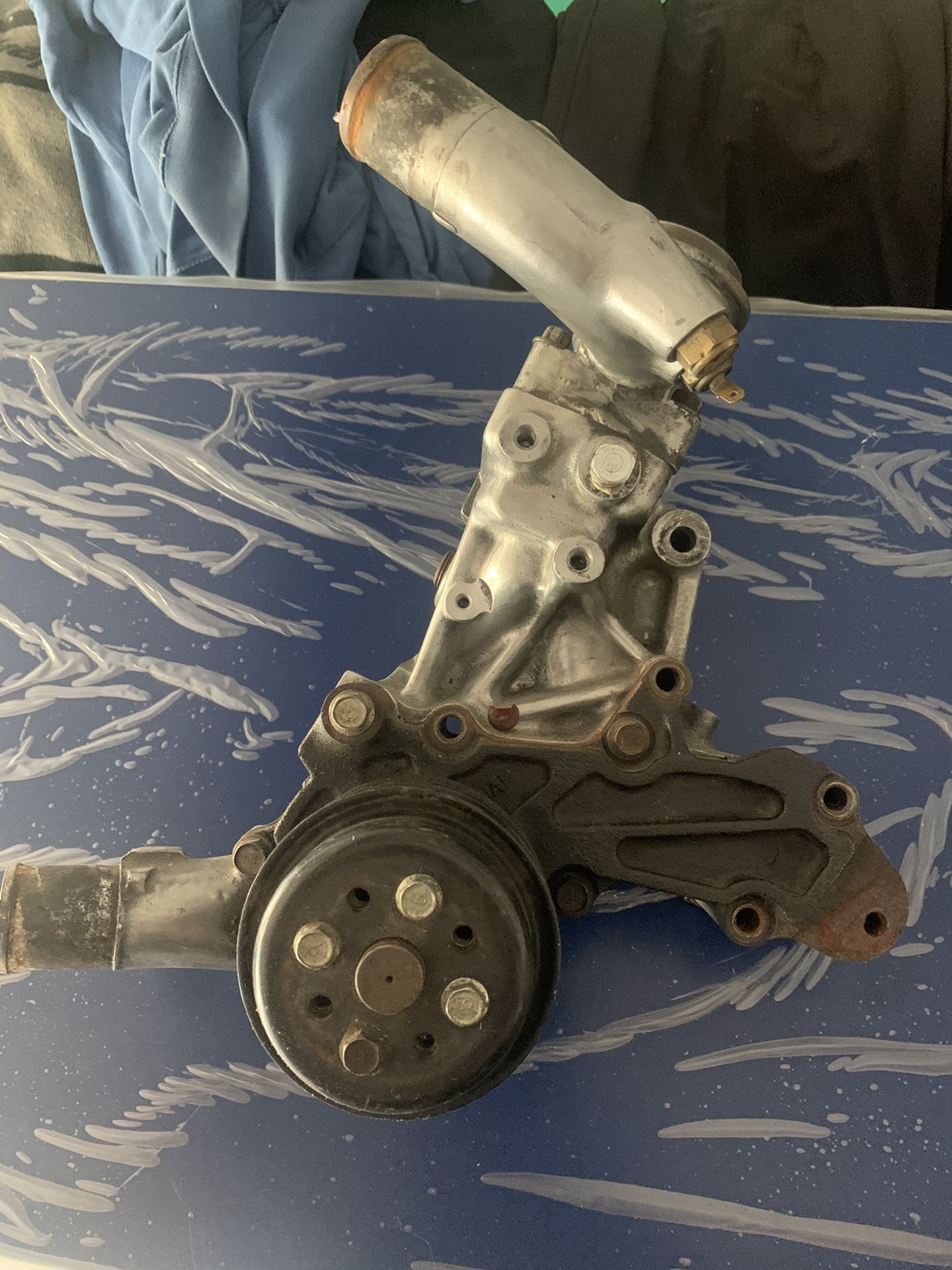 3 Rotor Water pump Polished With Pullies