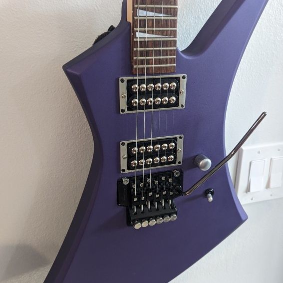 MIJ Jackson Kelly KE3, Refinished in Matte Purple Metallic