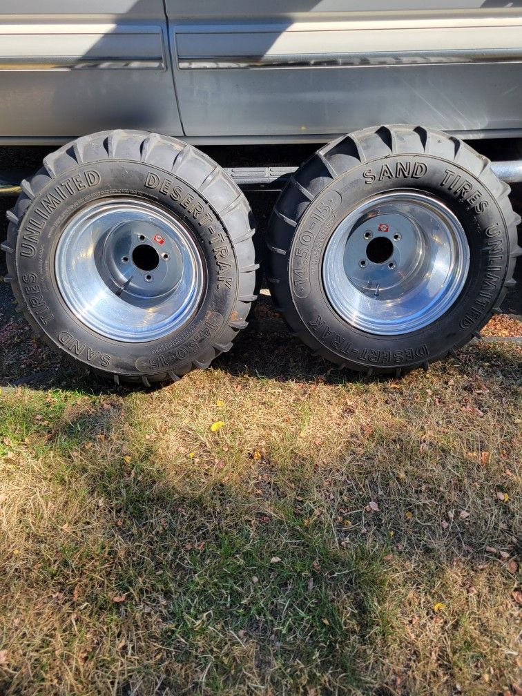 Paddle Tires On Douglas Wheels VW 4 Lug