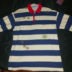 Retro Gucci Rugby Long Sleeve Polo. Gg Patches