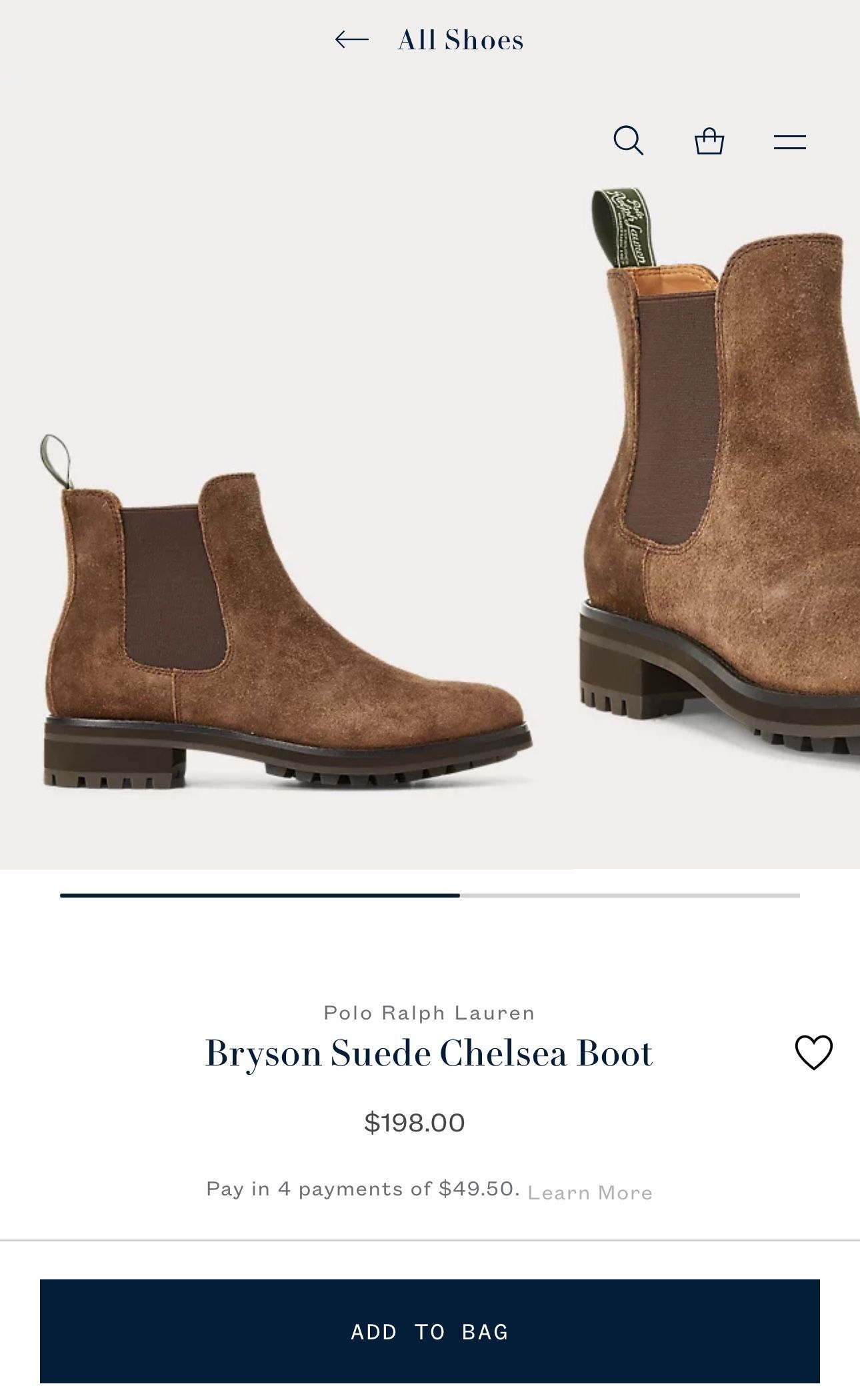 POLO RL BRYSON SURDE CHELSEA BOOTS