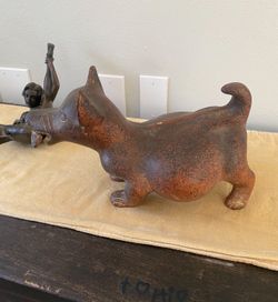 Pre-Columbian STYLE Colima Pottery Big Belly Dog with Bone Design Effigy Sculpture.