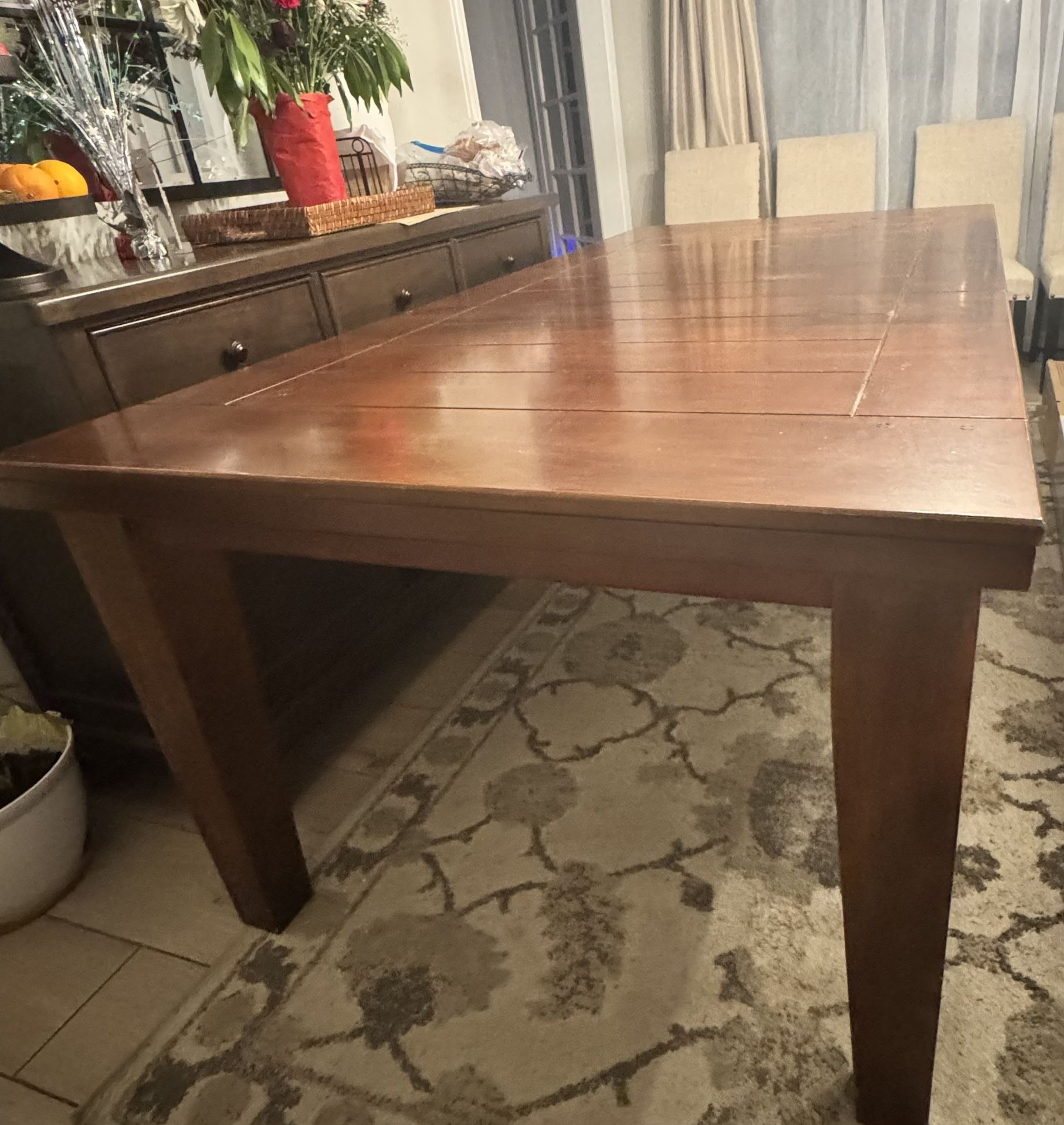 Wood Dining Table, Extendable