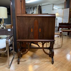  Engraved Secretary Desk with Key