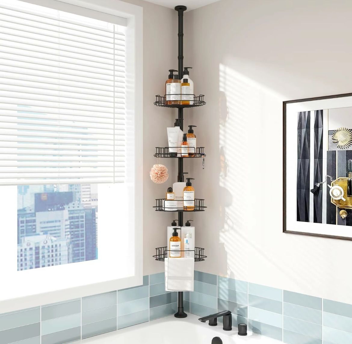 Tension Rod Storage Caddy