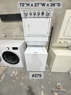 Whirlpool combo 27”W stackable washer and dryer top load electric (#376) SEE PRICE DESCRIPTION