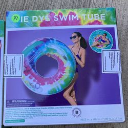 NEW 46” Tie Dye Swim Tube