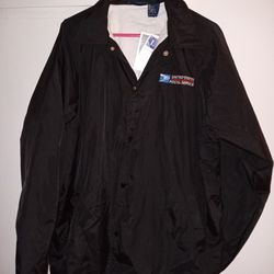 Vos Mens Windbreaker Jacket Postal Mens Large New Or Beanie 