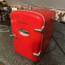 Mini red refrigerator