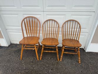 Set of 3 Wooden Chairs