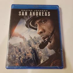 $7 BLU RAY SAN ANDREAS. NEW IN PACKAGE.  BLU RAY  ONLY. NO DIGITAL. $7 OR TRADE FOR A MOVIE TITLE I DO NOT 
