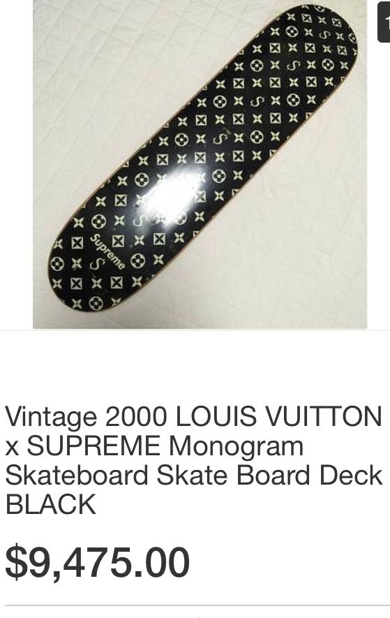 Rare Antique Supreme x Louis Vuitton LV Monogram Skateboard Decks USED