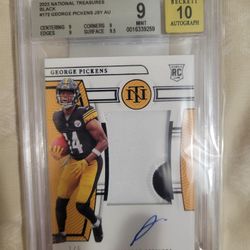 2022 National Treasures RC George Pickens True RPA #1/5 BGS 9 AUTO 10
