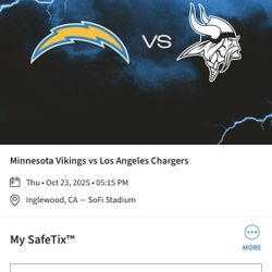 🏈 Chargers vs Minnesota Vikings – 2 Tickets – Oct 23, 2025 @ Sofi Stadium 🏟️