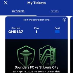 (2) Sounders Tix for Saturday! Parking Included!