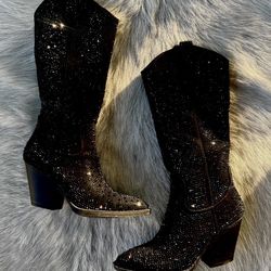 Rhinestone boots botas Con PedrerÃa 7,8