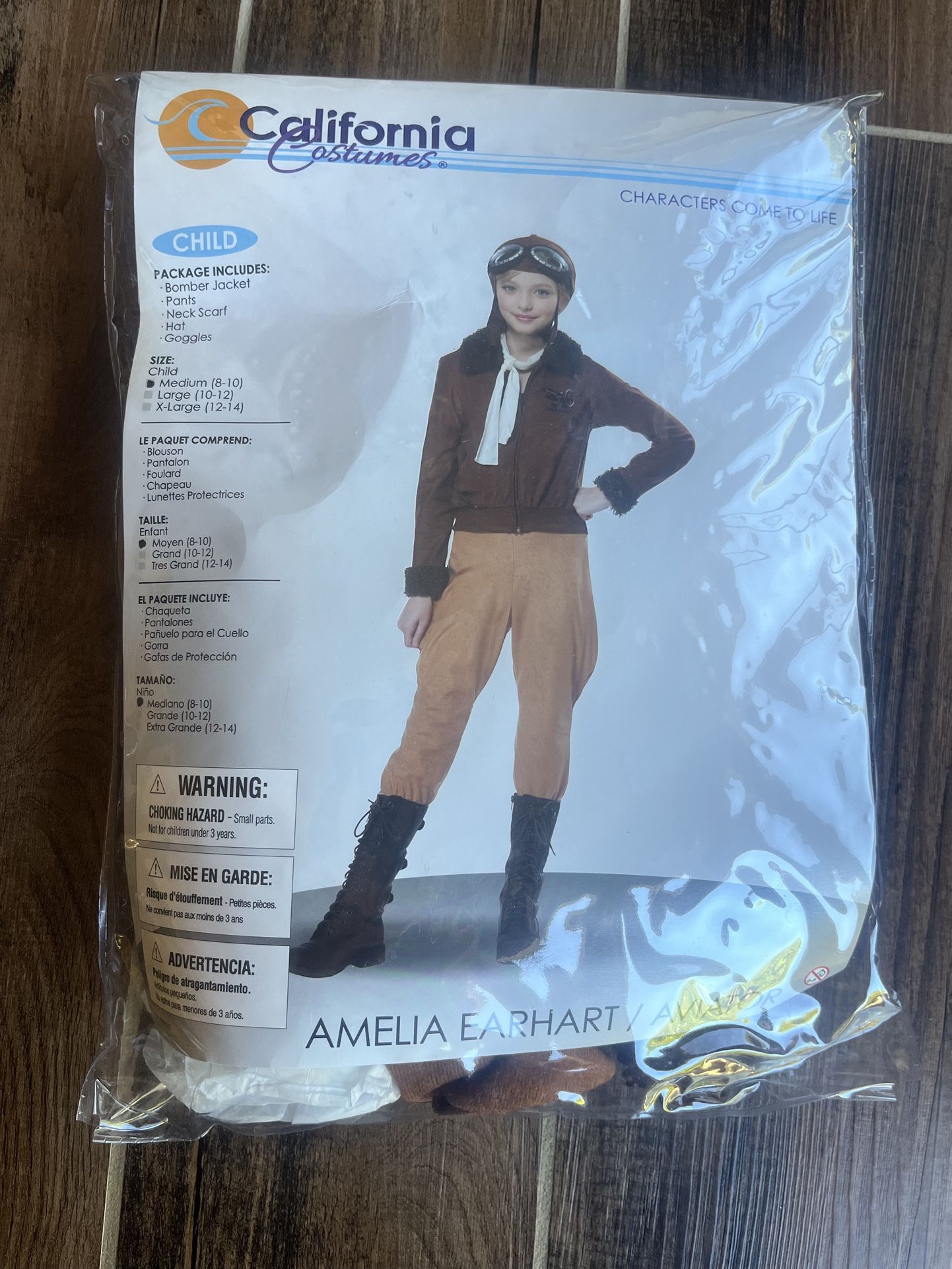 Costume- Amelia Earhart/Aviator Child Size Medium (8-10)