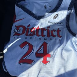 City Edition Washington Wizards #24 Corey Kispert Swingman Jersey autographed 