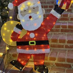 Christmas Pre-Lit Santa Claus Decoration 