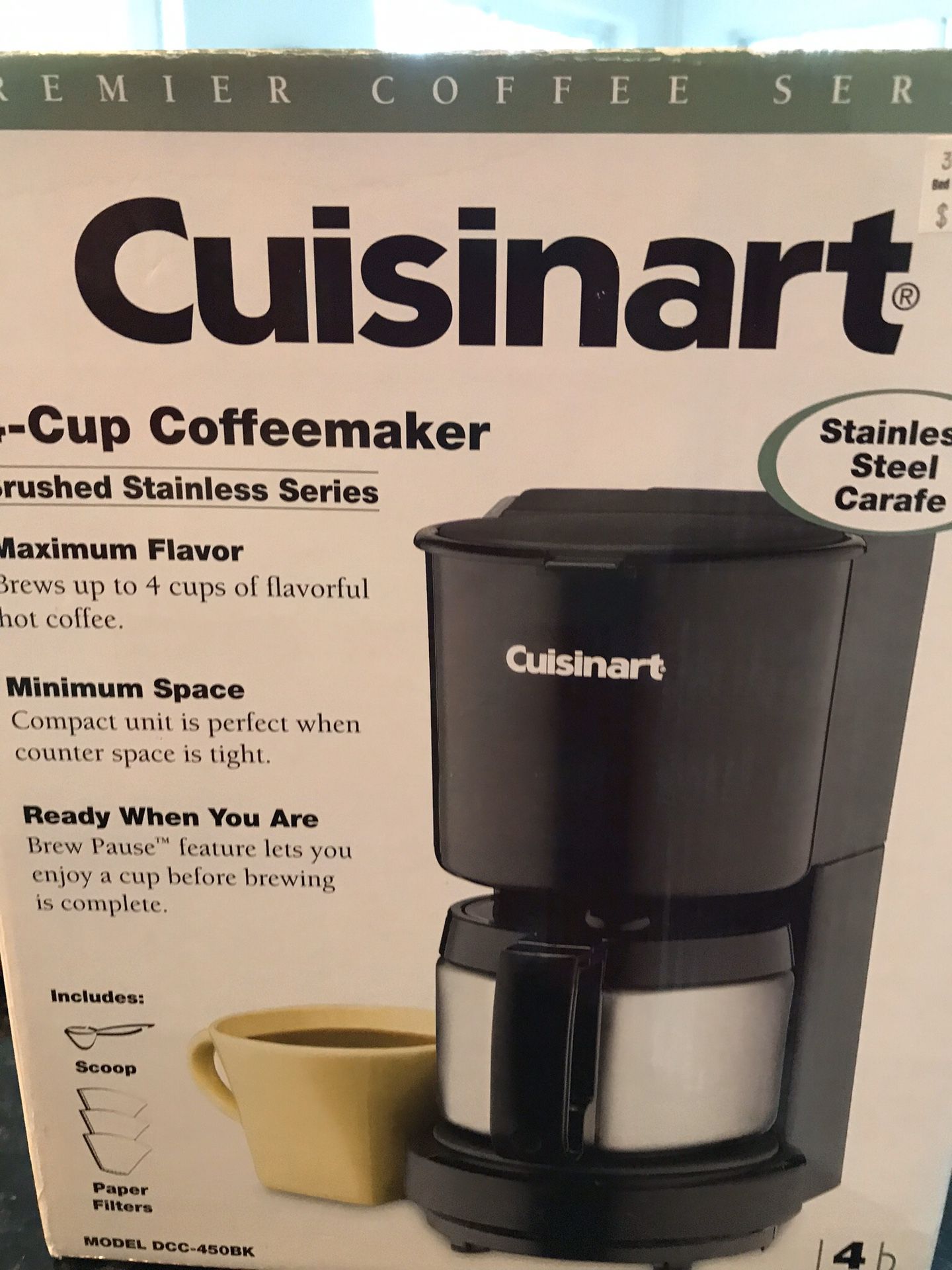 Cuisinart coffee maker -4 cup
