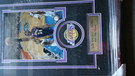 Los Angeles Lakers Kobe Bryant matted and framed