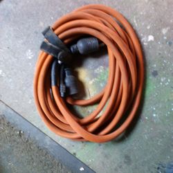 RV Extension Cord, 4 Pin Male Adaptor, And 4 Slot Female End With Vehicle Port.