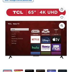 TCL65" 4k Smart T.V.