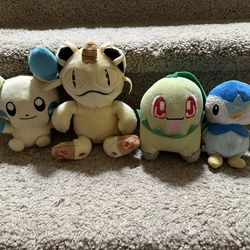 Pokémon Plush Figures LOT OF 4